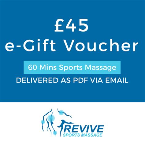 60 mins sports massage e voucher revive sports massage