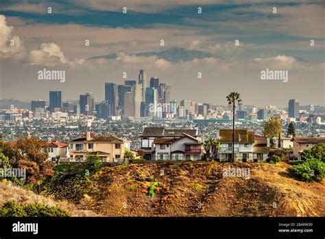 Downtown Skyline Los Angeles California Usa Stock Photo Alamy