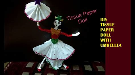 How To Make Amazing Dancing Tissue Paper Napkin Doll Umbrella Napkin