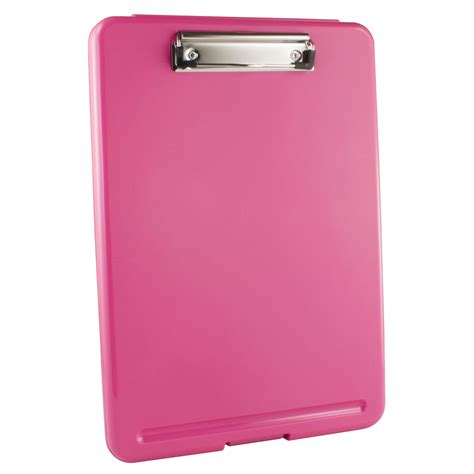 Plastic Pink Storage Clipboard