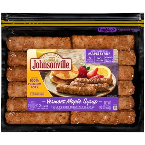 Johnsonville Fully Cooked Vermont Maple Syrup Breakfast Sausage Links