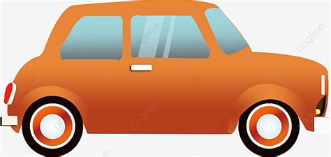 Cartoon Hand Drawn Orange Car Cartoon Hand Painted Orange Speeding Car