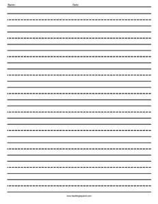 This handwriting practice paper can be used as blank handwriting worksheets for prek kindergarten first grade second grade and third. Writing Paper | Handwriting paper template, Lined writing ...