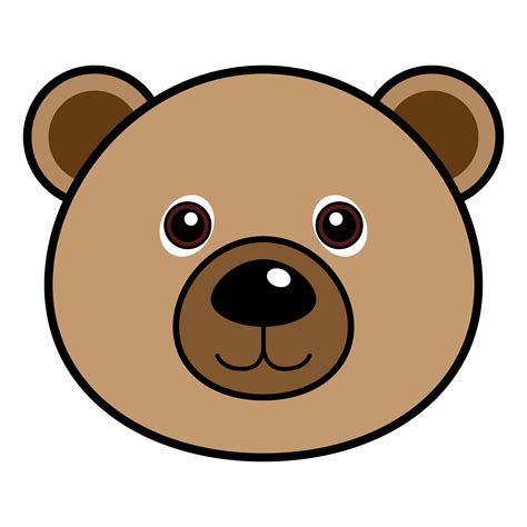 Bear Svg Bear Eps Bear Png Bear Cartoon Cute Bear Bear Head Brown