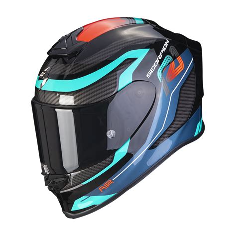 Scorpion Exo R1 Evo Air Vatis Black Blue 110 374 66 Full Face Helmets