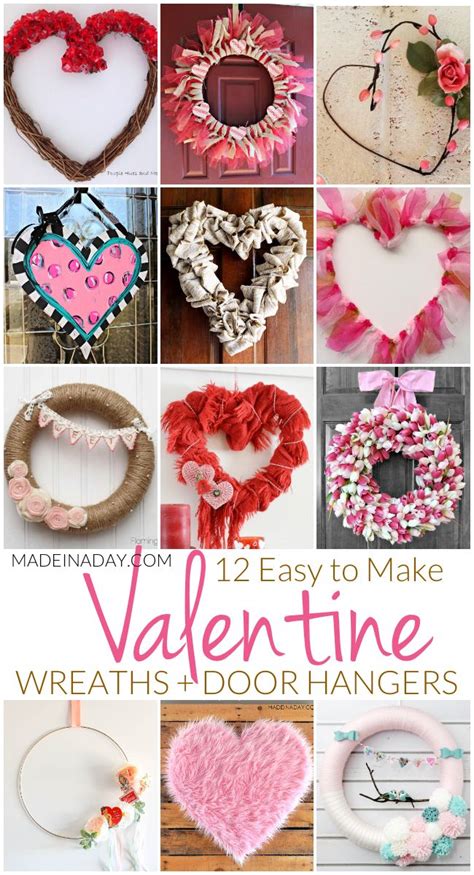 12 Easy To Make Valentine Wreaths Door Hangers Pink Wreaths