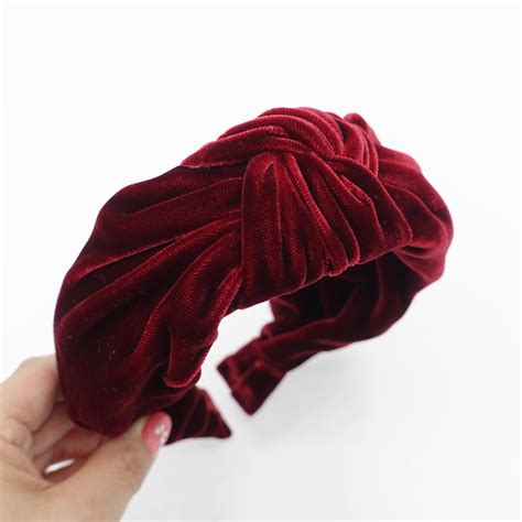 Silk Velvet Headband Luxury Fabric Knot Hairband Etsy Velvet