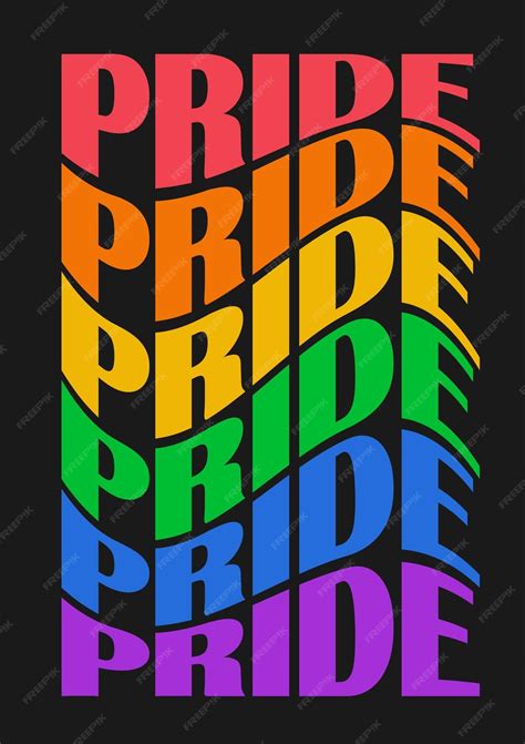 Premium Vector Pride Retro Vintage Rainbow Text Effect Pride Lgbt