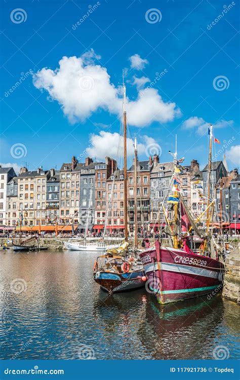 Honfleur Harbour In Normandy France Editorial Photo Image Of Color