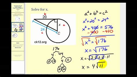 Tangent Lines To A Circle Example Problems Youtube