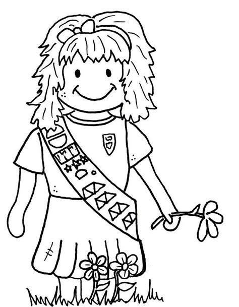 Girl Scout Camping Coloring Pages