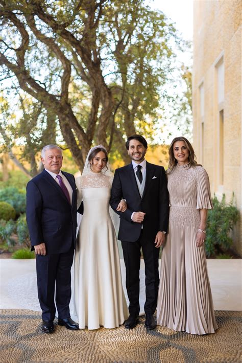Romantic Royal Wedding Princess Iman Of Jordan Wears Dior And A Chaumet Tiara For Classically