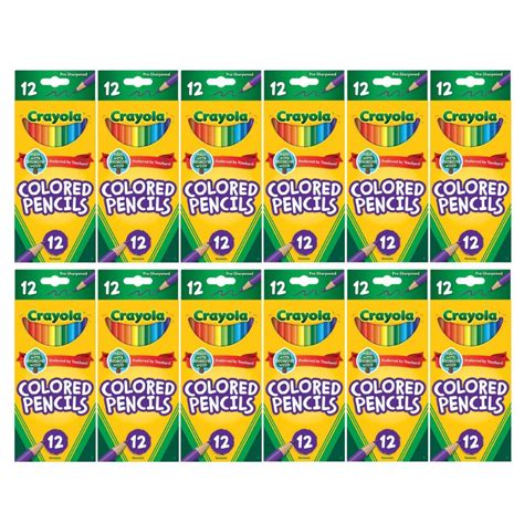 Crayola 12 Pack Eco Friendly Bright Colored Pencils
