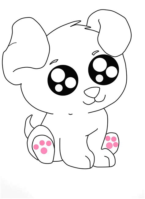 Gently outline the puppy's body, drawing short series of lines to create a natural connection between the parts you have drawn a cute little puppy! Puppy Art - ID: 86707 - Art Abyss