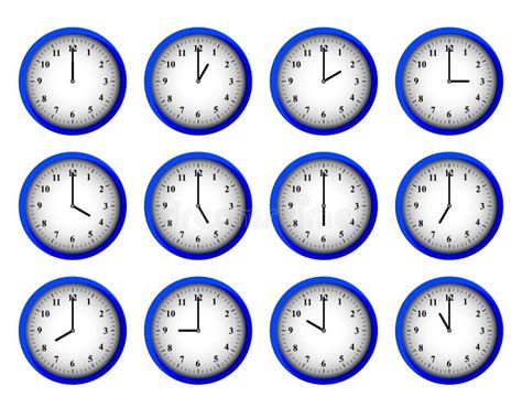 Modern Clocks Set Stock Vector Illustration Of Timezone 62833017