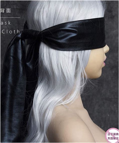 You Can Try Sex Toys 15m Satin Ribbon And Patent Leather Blindfold Sexy Eye Mask