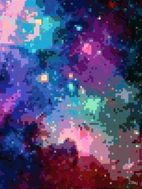 Pixel Psychedelic Nebula T Shirt By Zilby Redbubble