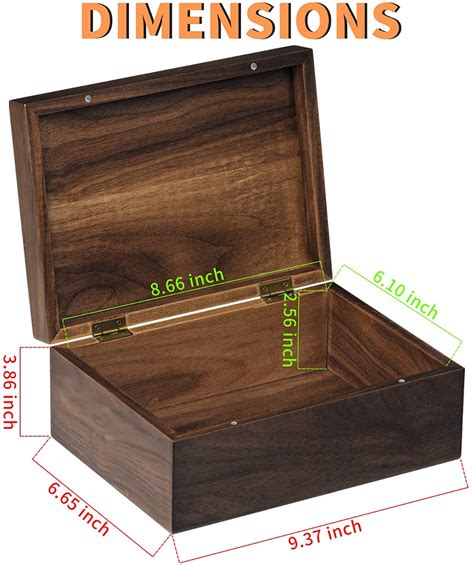 Amazonsmile Wooden Box With Hinged Lid Existing Wood Storage Box