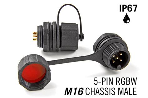 M16 5 Polige Ip67 Waterdichte Male Chassis Connector Male