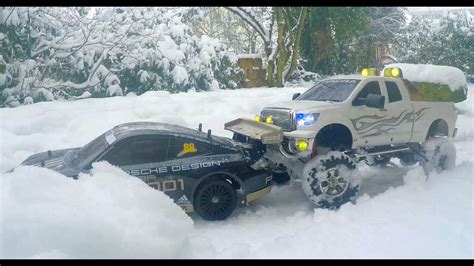 110 Snow Plow And Race Car On A Snowy Day Youtube