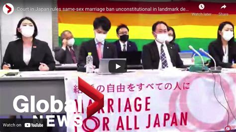 Court In Japan Rules Same Sex Marriage Ban Unconstitutional