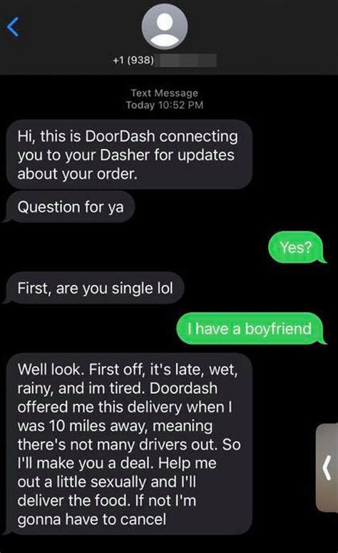 Twisted Takeaway Driver Left Terrified Woman A Creepy Message Demanding