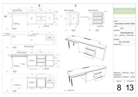 Furniture Technical Drawing