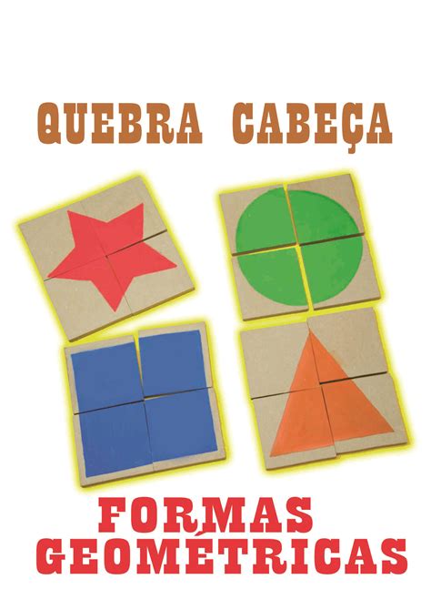 Jogo de formas geometricas para montar. Quebra-cabeça Formas Geométricas | Pellens Studio | Elo7