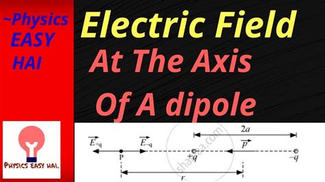 Electric Field Due To Dipole On Axial Line YouTube