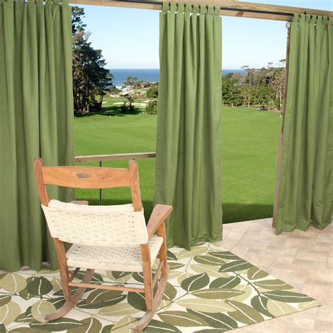 Sunbrella Spectrum Cilantro Outdoor Curtain With Tabs 50 In X 96 In