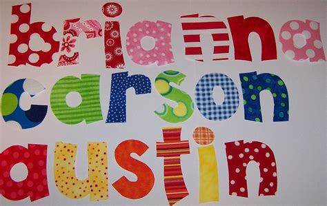Iron On Fabric Name Alphabet Letters Applique By Kindercuts