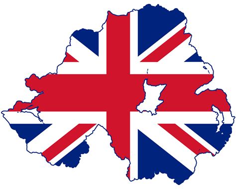 Large Flag Map Of Northern Ireland Northern Ireland United Kingdom
