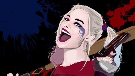 Quality live wallpapers by disabling your ad blocker on desktophut.com. Harley Quinn Vector Portrait superheroes wallpapers, hd ...