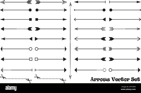 Arrow Icons Set Vector Illustration Different Arrows Types Vector