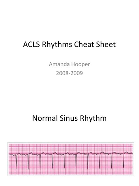 Acls Rhythms Cheat Sheet