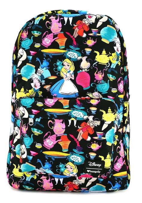 Loungefly Disney Alice In Wonderland Teacup Mad Hatter School Backpack