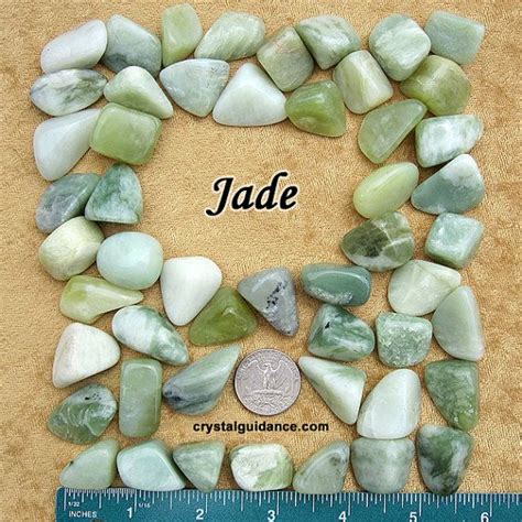 Jade Light Green Medium Tumbled Stone Crystals Etsy Crystals