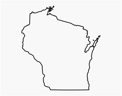 State Of Wisconsin Outline Wisconsin Outline Png Transparent Png