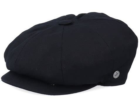 Cotton Newsboy Black Flat Cap Jaxon And James Caps