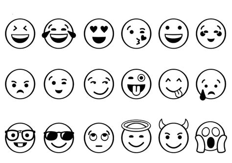 One of leading types in free printable emoji faces is wallpapers. Free Printable Emoji Coloring Pages