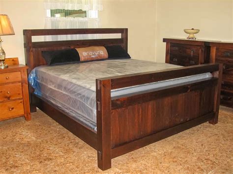 Pine Yukon Timber King Size Bed Solid Wood Mennonite Furniture Harts
