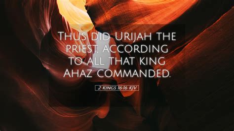 Kings Kjv Desktop Wallpaper Thus Did Urijah The Priest