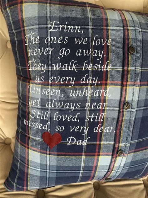 dad pillow in loving memory pillow made from loved ones shirt memorial keepsake pillow