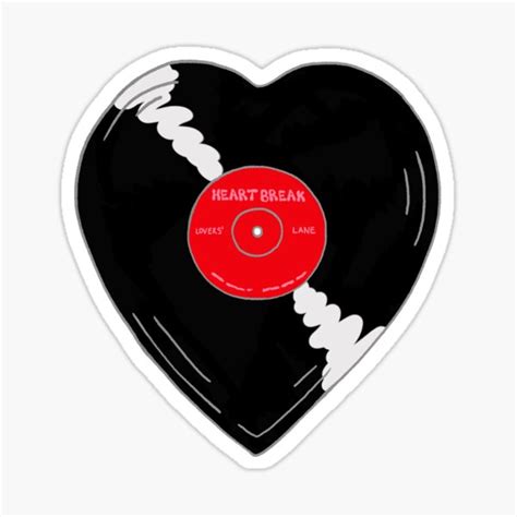 Cute Heart Shaped Vinyl Record Sticker For Sale By Emmaherren Redbubble
