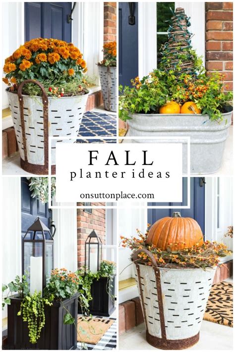 8 Fall Planter Ideas Fall Planters Fall Pots Fall Front Porch Decor