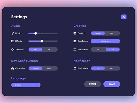 Settings Screen Ui Designs Themes Templates And Downloadable Graphic