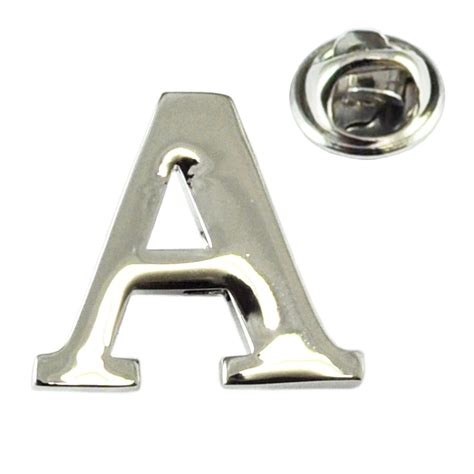 Monogram Alphabet Letter A Lapel Pin Badge From Ties Planet Uk