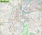 Large detailed map of Belfast - Ontheworldmap.com