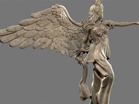 Female Warrior Angel Statue 3d Model 3ds Max Files Free Download