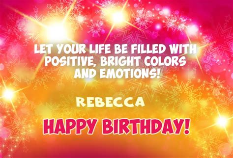 Happy Birthday Rebecca Pictures Congratulations